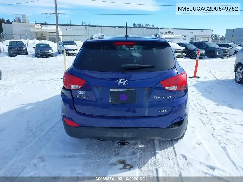 2013 Hyundai Tucson Gls/Limited VIN: KM8JUCAC2DU549762 Lot: 30085874