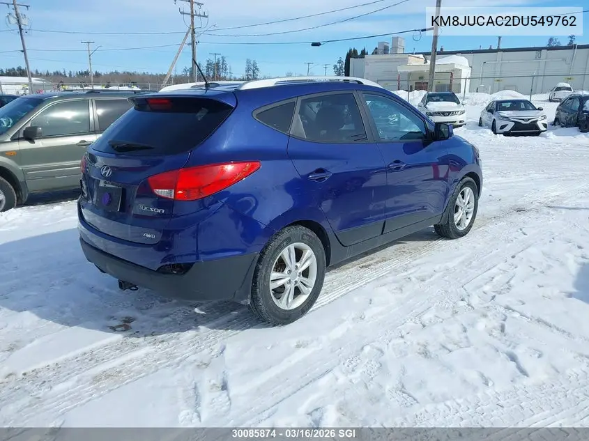 2013 Hyundai Tucson Gls/Limited VIN: KM8JUCAC2DU549762 Lot: 30085874