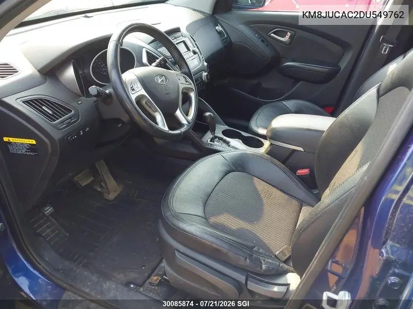 2013 Hyundai Tucson Gls/Limited VIN: KM8JUCAC2DU549762 Lot: 30085874