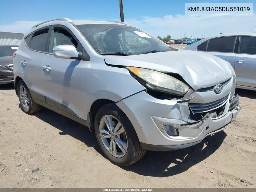 2013 Hyundai Tucson Gls VIN: KM8JU3AC5DU551019 Lot: 45223494