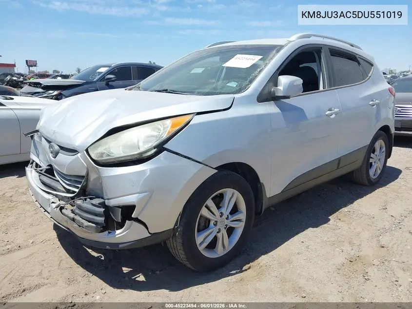 2013 Hyundai Tucson Gls VIN: KM8JU3AC5DU551019 Lot: 45223494