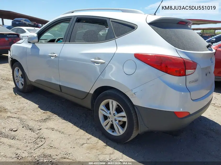 2013 Hyundai Tucson Gls VIN: KM8JU3AC5DU551019 Lot: 45223494