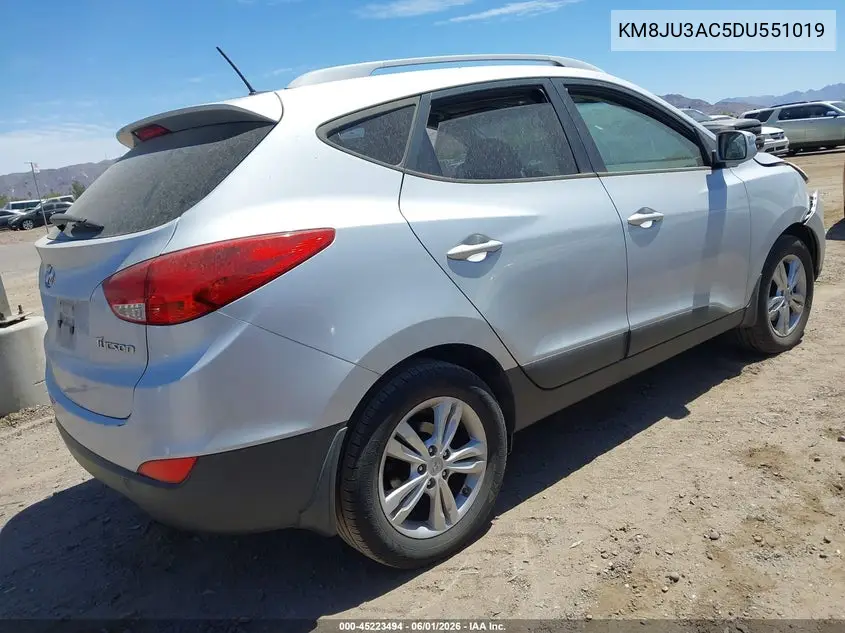 2013 Hyundai Tucson Gls VIN: KM8JU3AC5DU551019 Lot: 45223494