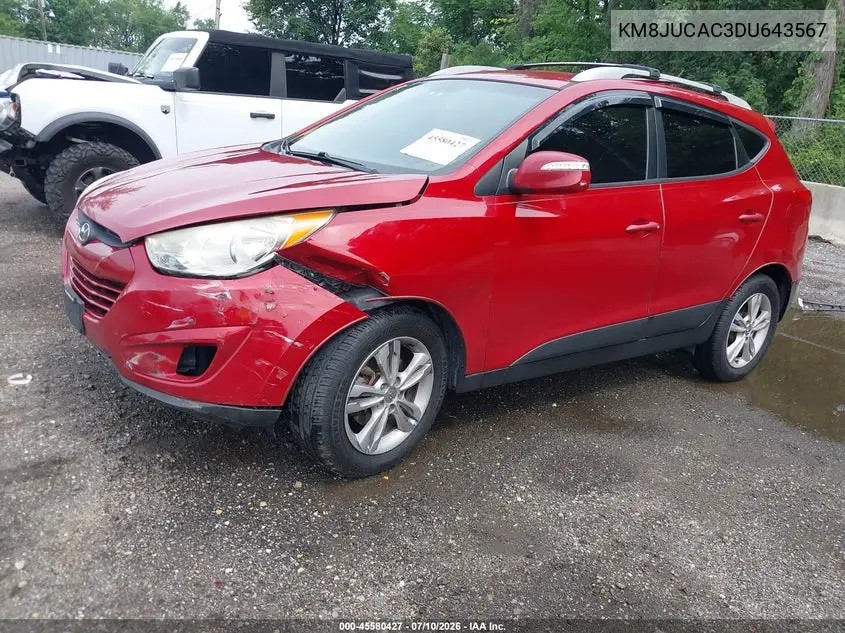 2013 Hyundai Tucson Gls VIN: KM8JUCAC3DU643567 Lot: 45580427