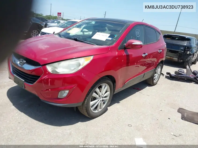 2013 Hyundai Tucson Limited VIN: KM8JU3AC3DU738923 Lot: 45674428