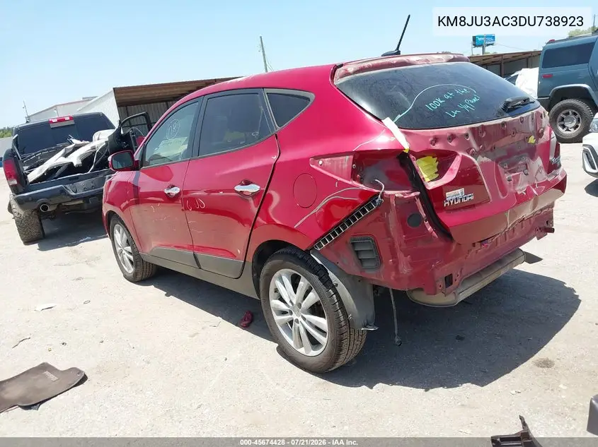 2013 Hyundai Tucson Limited VIN: KM8JU3AC3DU738923 Lot: 45674428