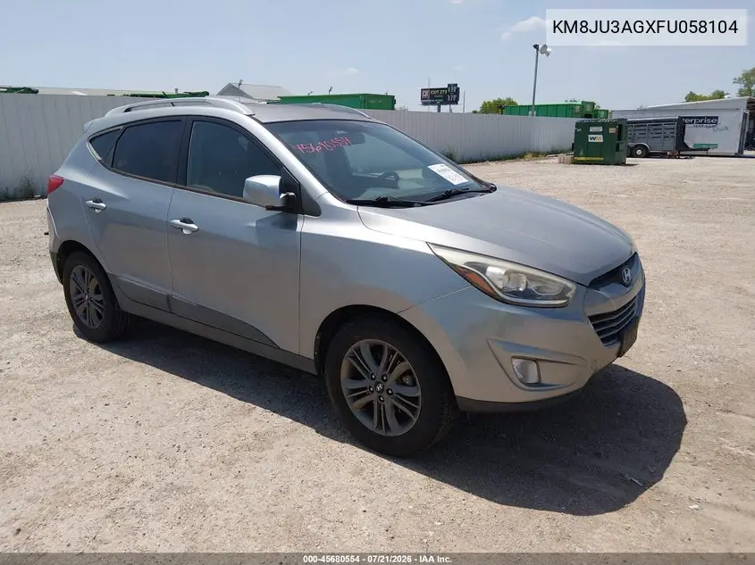 2015 Hyundai Tucson Se VIN: KM8JU3AGXFU058104 Lot: 45680554