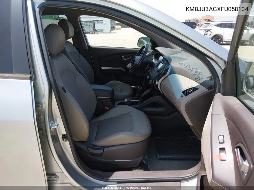 2015 Hyundai Tucson Se VIN: KM8JU3AGXFU058104 Lot: 45680554