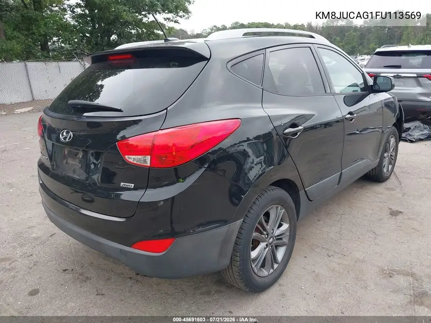 2015 Hyundai Tucson Se VIN: KM8JUCAG1FU113569 Lot: 45691603
