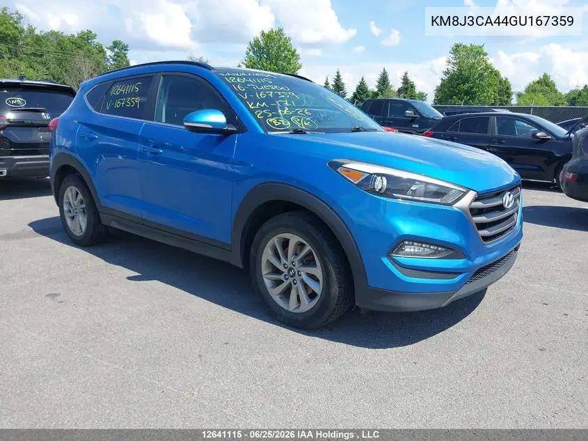 2016 Hyundai Tucson Luxury VIN: KM8J3CA44GU167359 Lot: 12641115x