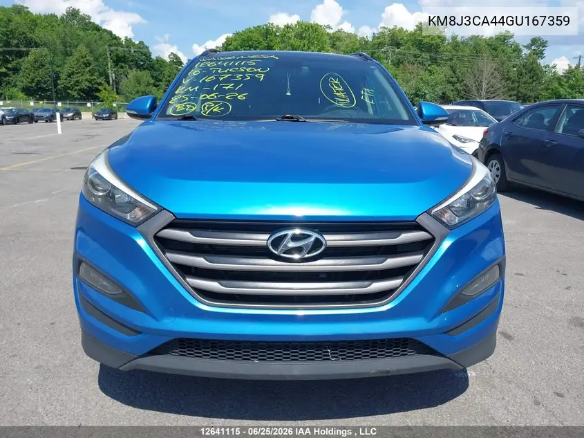 2016 Hyundai Tucson Luxury VIN: KM8J3CA44GU167359 Lot: 12641115x