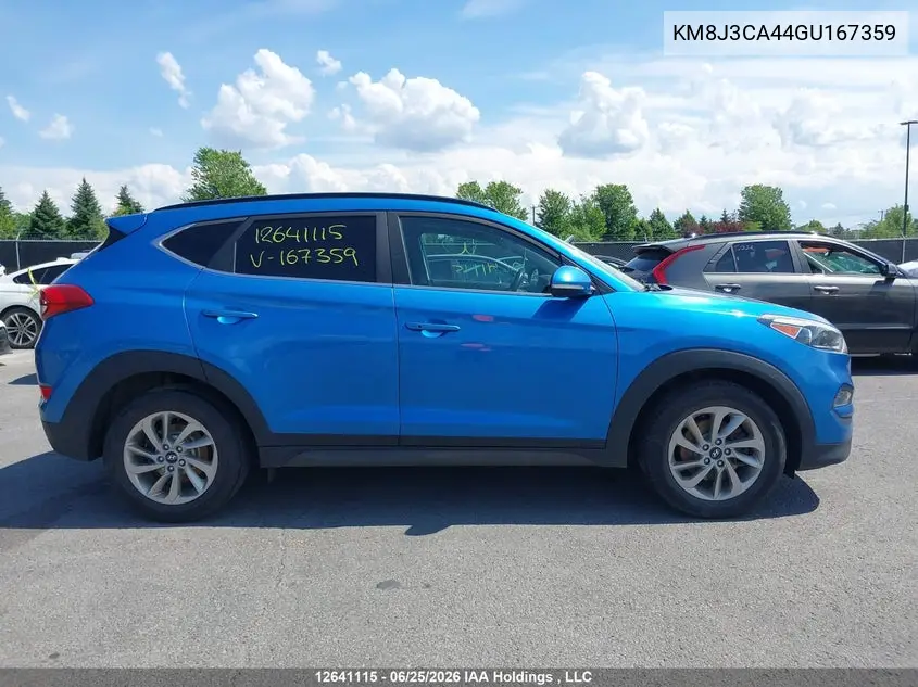 2016 Hyundai Tucson Luxury VIN: KM8J3CA44GU167359 Lot: 12641115x