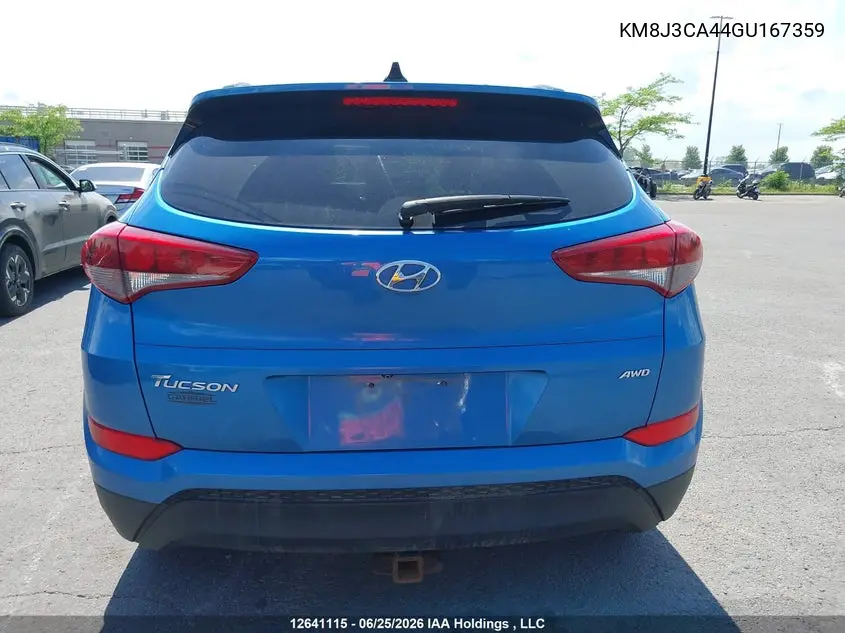 2016 Hyundai Tucson Luxury VIN: KM8J3CA44GU167359 Lot: 12641115x