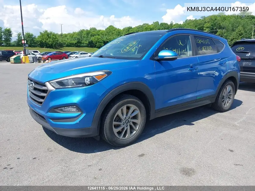 2016 Hyundai Tucson Luxury VIN: KM8J3CA44GU167359 Lot: 12641115x