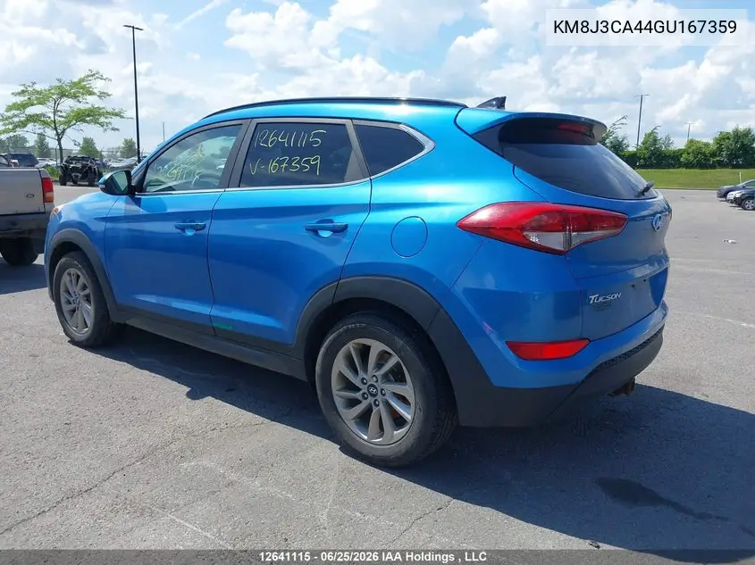 2016 Hyundai Tucson Luxury VIN: KM8J3CA44GU167359 Lot: 12641115x