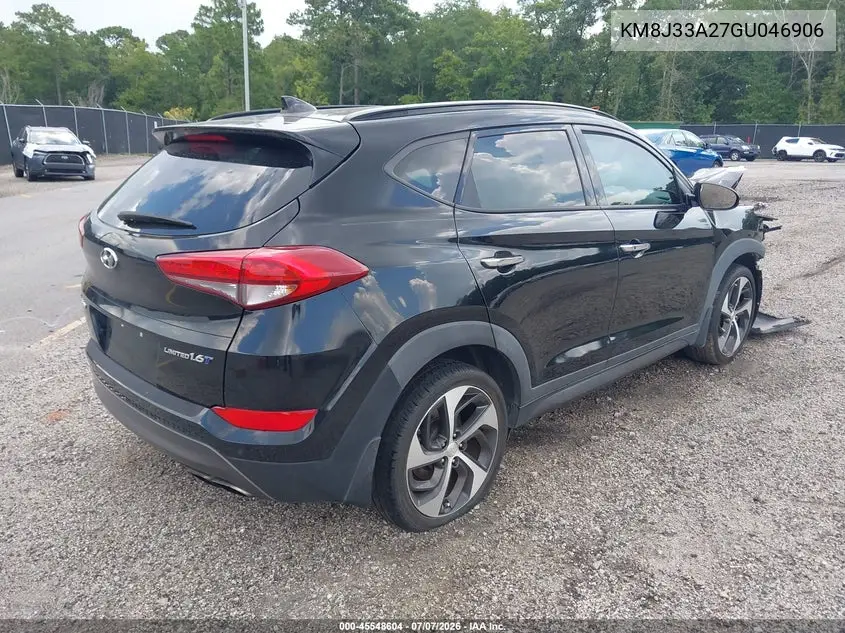 2016 Hyundai Tucson Limited VIN: KM8J33A27GU046906 Lot: 45548604