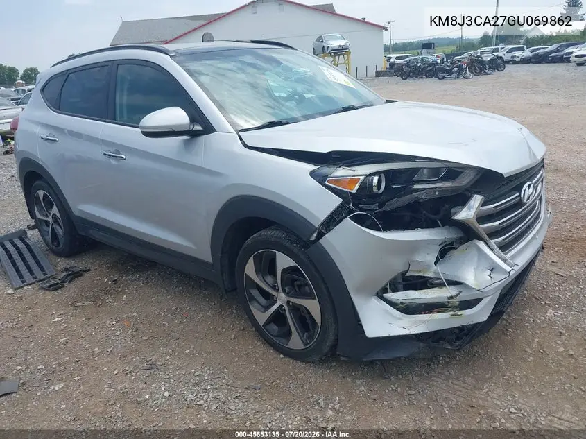 2016 Hyundai Tucson Limited VIN: KM8J3CA27GU069862 Lot: 45653135