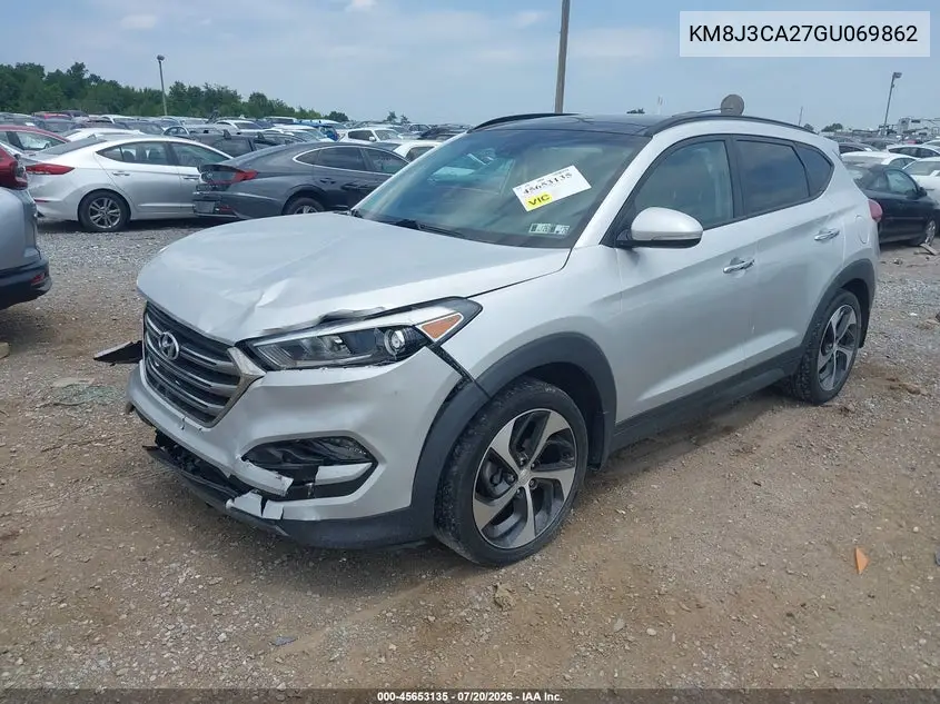 2016 Hyundai Tucson Limited VIN: KM8J3CA27GU069862 Lot: 45653135