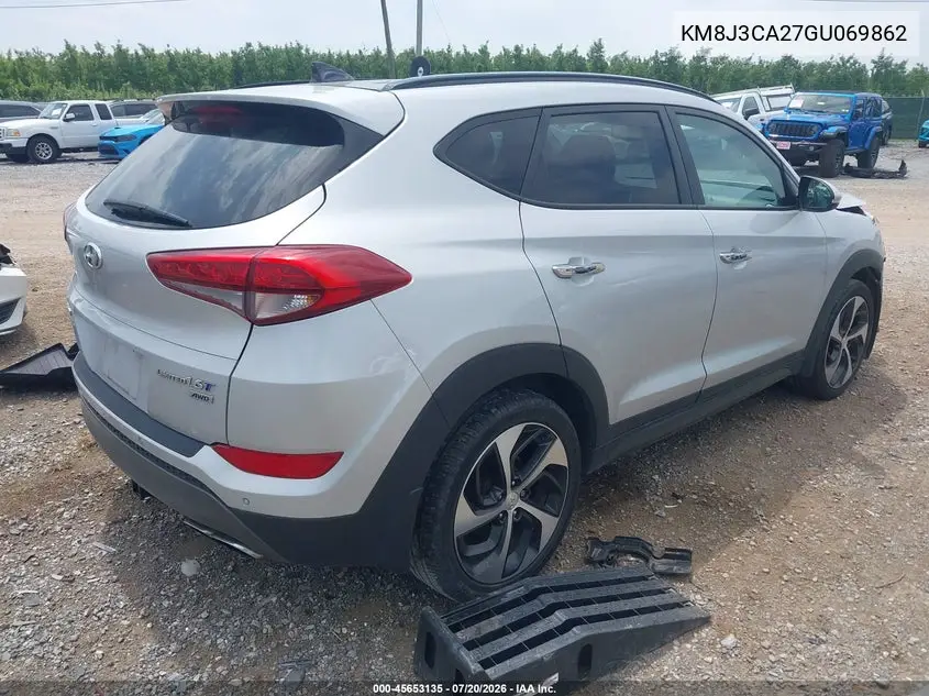2016 Hyundai Tucson Limited VIN: KM8J3CA27GU069862 Lot: 45653135
