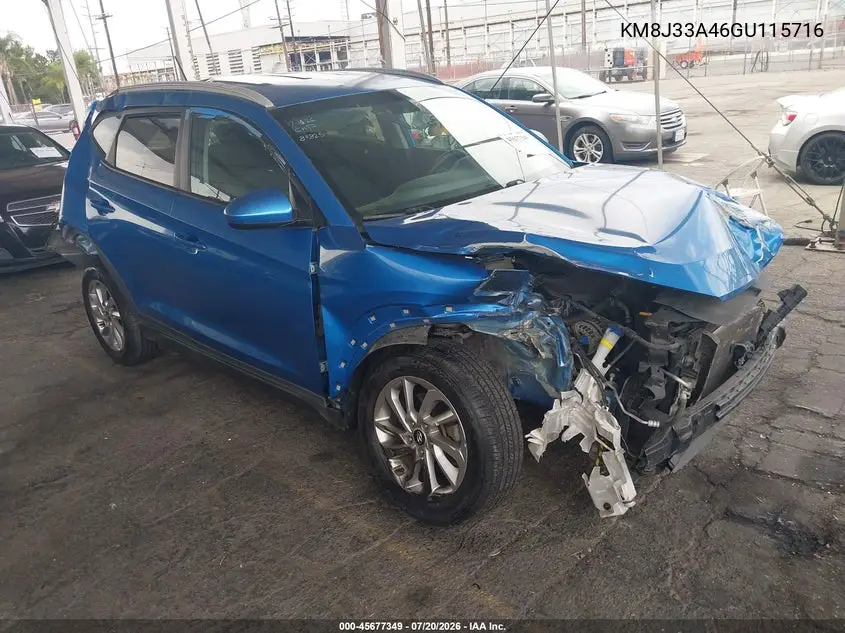 2016 Hyundai Tucson Se VIN: KM8J33A46GU115716 Lot: 45677349