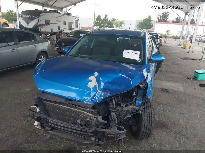2016 Hyundai Tucson Se VIN: KM8J33A46GU115716 Lot: 45677349