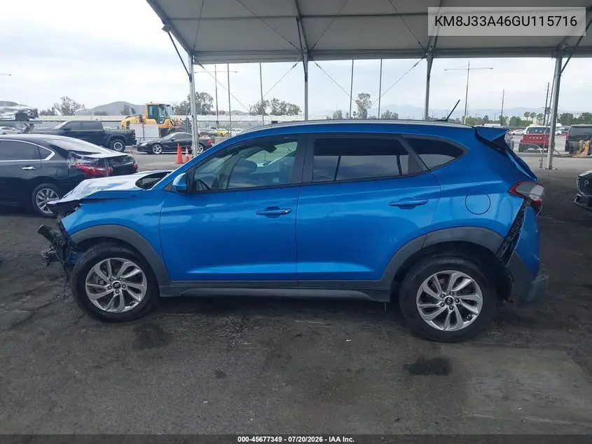 2016 Hyundai Tucson Se VIN: KM8J33A46GU115716 Lot: 45677349