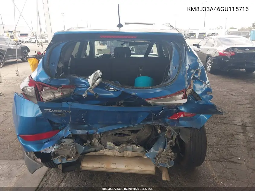 2016 Hyundai Tucson Se VIN: KM8J33A46GU115716 Lot: 45677349