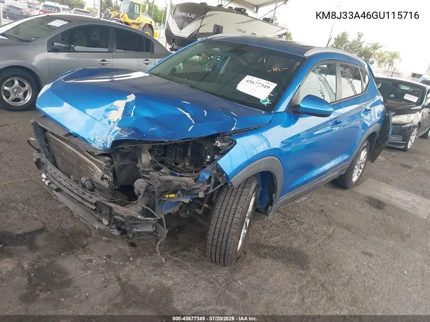 2016 Hyundai Tucson Se VIN: KM8J33A46GU115716 Lot: 45677349