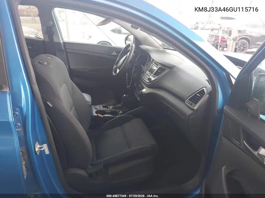 2016 Hyundai Tucson Se VIN: KM8J33A46GU115716 Lot: 45677349