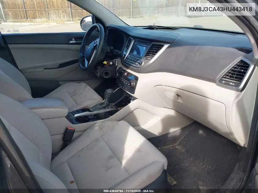 KM8J3CA43HU443418 2017 Hyundai Tucson Se