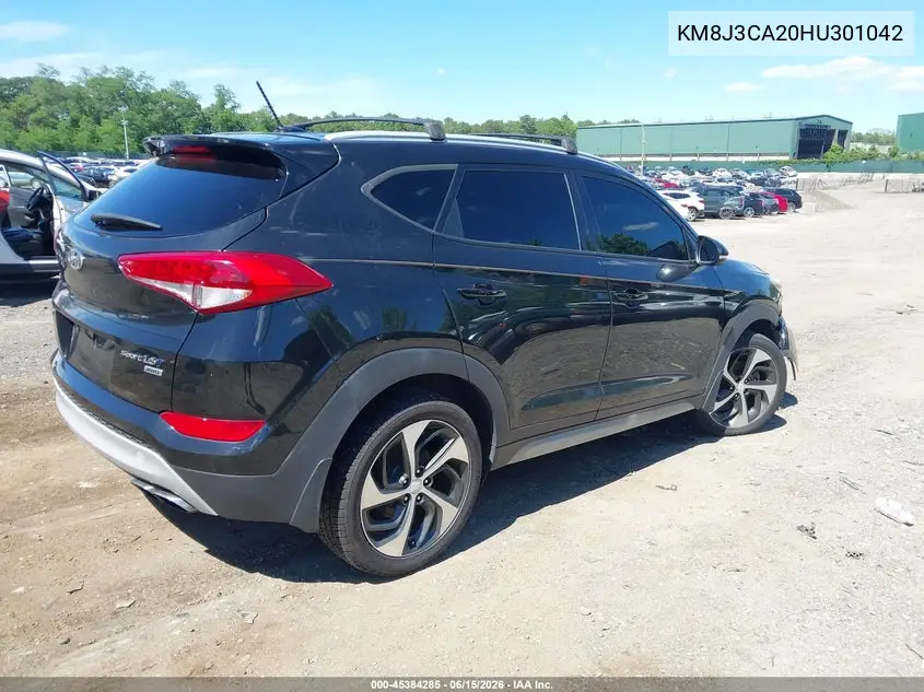 2017 Hyundai Tucson Sport VIN: KM8J3CA20HU301042 Lot: 45384285