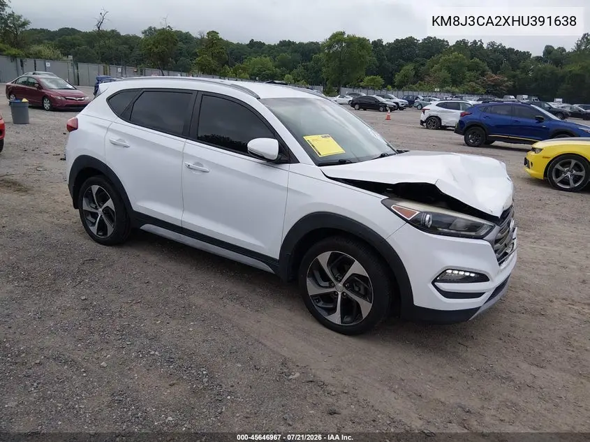 2017 Hyundai Tucson Sport VIN: KM8J3CA2XHU391638 Lot: 45646967