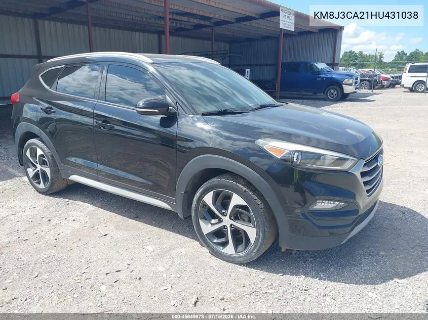 2017 Hyundai Tucson Sport VIN: KM8J3CA21HU431038 Lot: 45649878