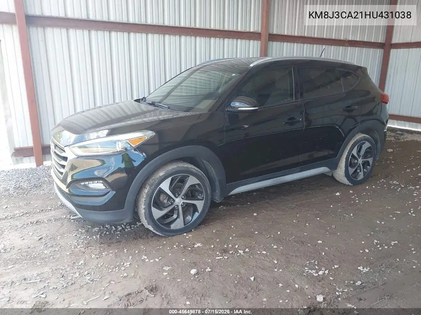 2017 Hyundai Tucson Sport VIN: KM8J3CA21HU431038 Lot: 45649878