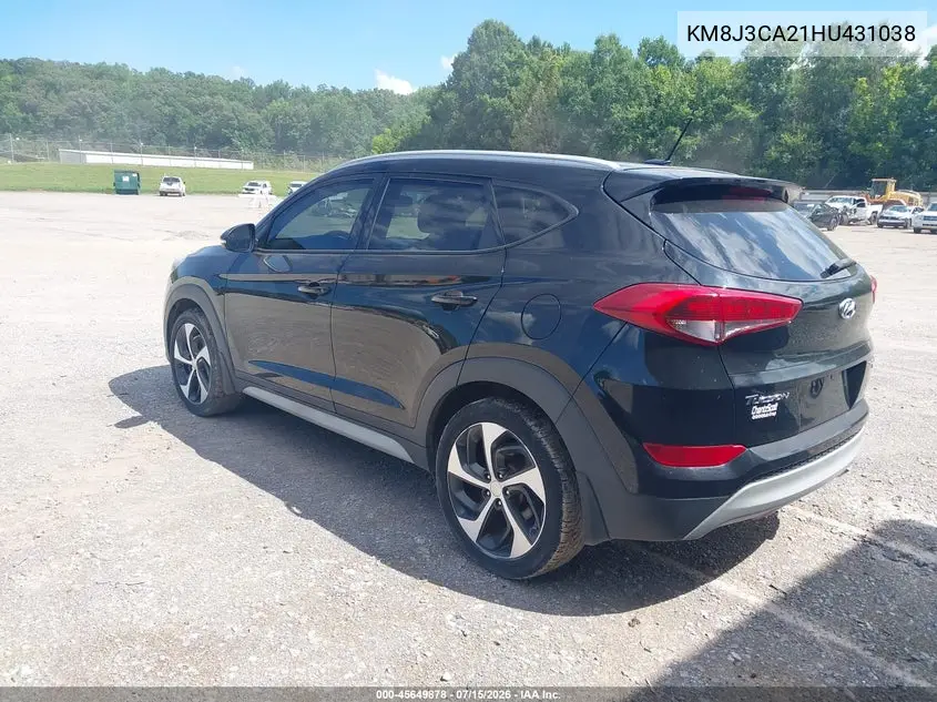 2017 Hyundai Tucson Sport VIN: KM8J3CA21HU431038 Lot: 45649878
