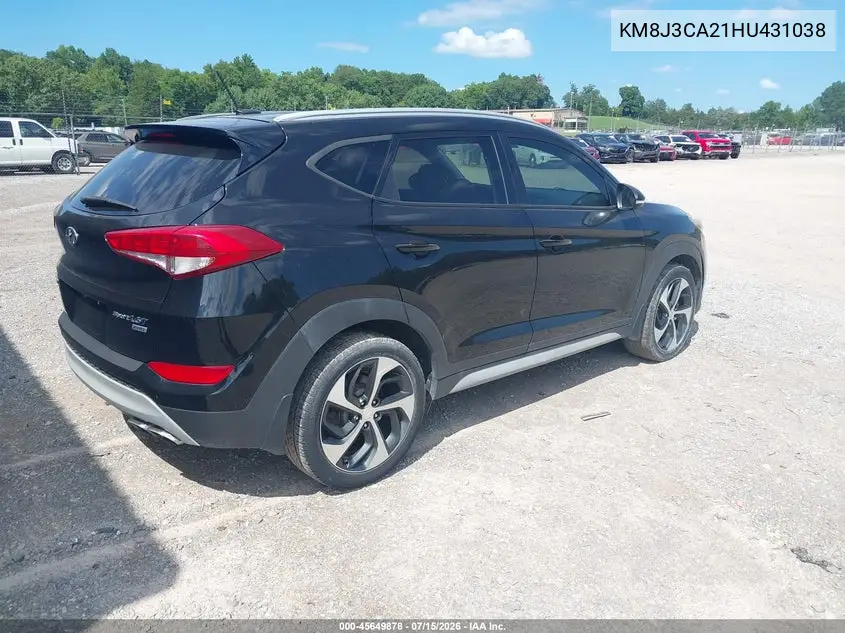 2017 Hyundai Tucson Sport VIN: KM8J3CA21HU431038 Lot: 45649878
