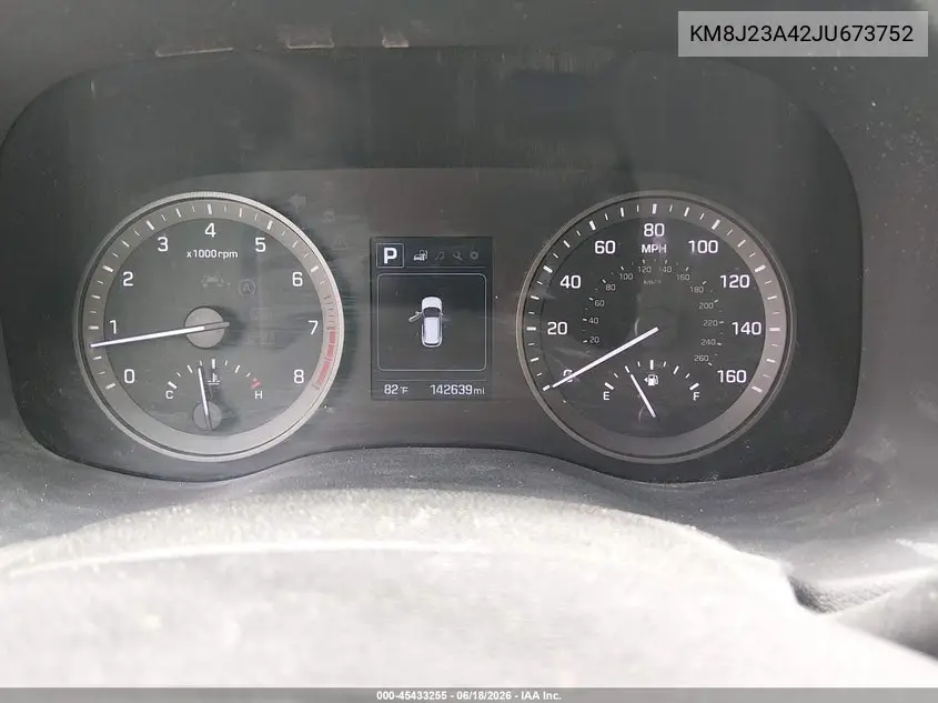 2018 Hyundai Tucson Se VIN: KM8J23A42JU673752 Lot: 45433255
