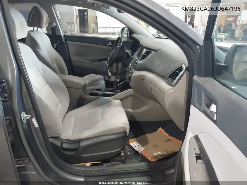 2018 Hyundai Tucson Value VIN: KM8J3CA26JU647196 Lot: 45653612