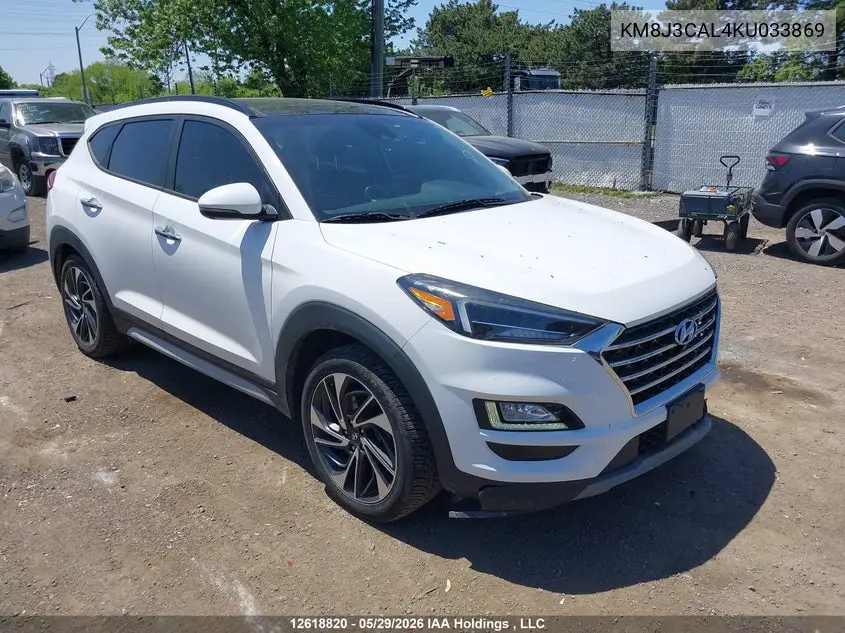 2019 Hyundai Tucson Limited/Sel/Sport/Ultimate/Value/Night VIN: KM8J3CAL4KU033869 Lot: 12618820
