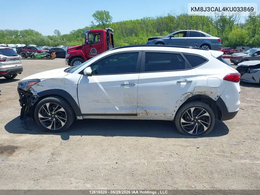 2019 Hyundai Tucson Limited/Sel/Sport/Ultimate/Value/Night VIN: KM8J3CAL4KU033869 Lot: 12618820
