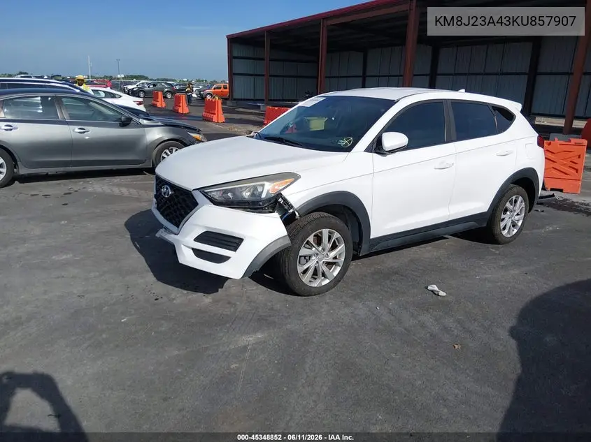 2019 Hyundai Tucson Se VIN: KM8J23A43KU857907 Lot: 45348852