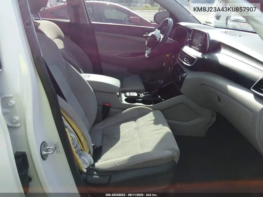 2019 Hyundai Tucson Se VIN: KM8J23A43KU857907 Lot: 45348852