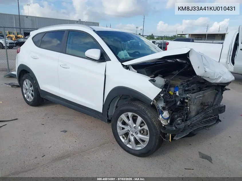 2019 Hyundai Tucson Value VIN: KM8J33A41KU010431 Lot: 45514381