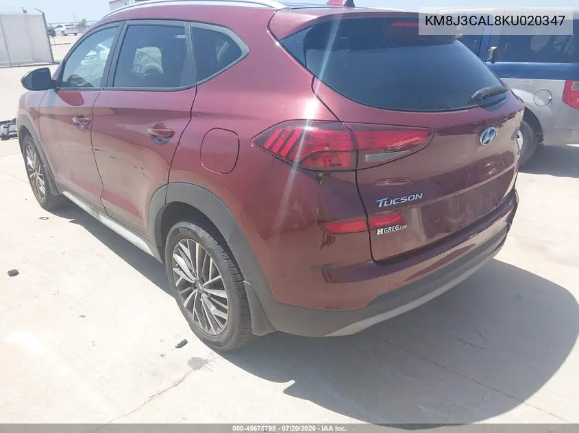 2019 Hyundai Tucson Sel VIN: KM8J3CAL8KU020347 Lot: 45675798