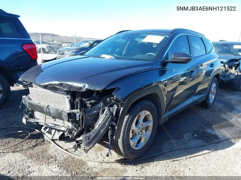 2022 Hyundai Tucson Sel VIN: 5NMJB3AE6NH121522 Lot: 44075719