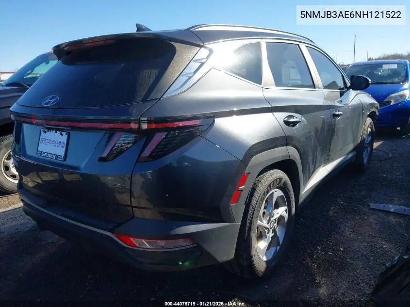 2022 Hyundai Tucson Sel VIN: 5NMJB3AE6NH121522 Lot: 44075719