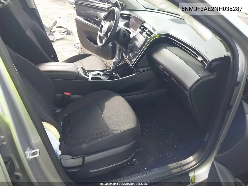 2022 Hyundai Tucson Sel VIN: 5NMJF3AE2NH035287 Lot: 45229814