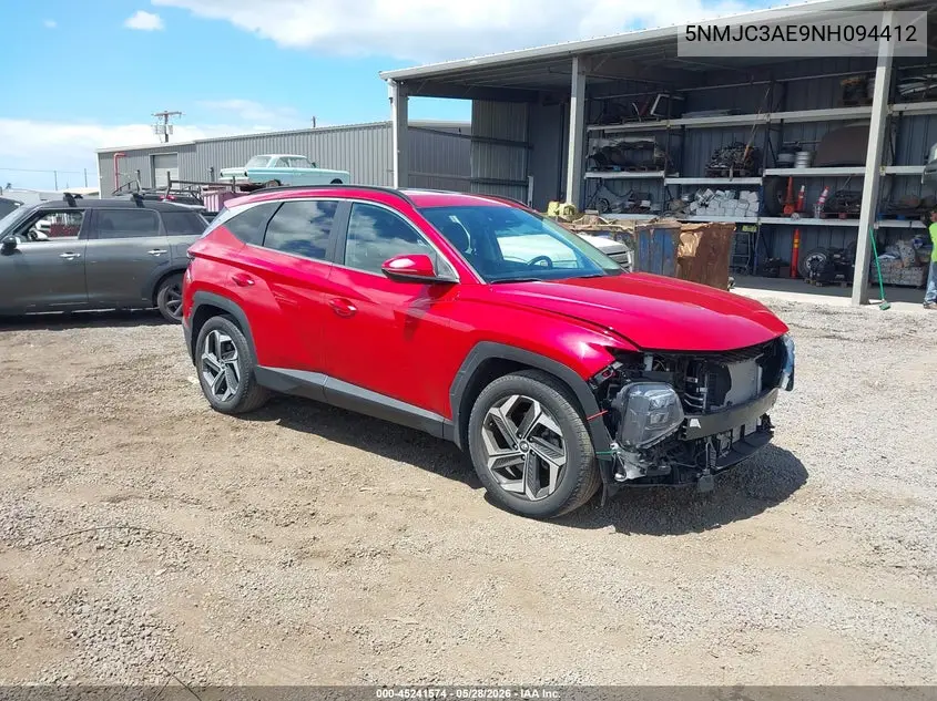 2022 Hyundai Tucson Sel VIN: 5NMJC3AE9NH094412 Lot: 45241574