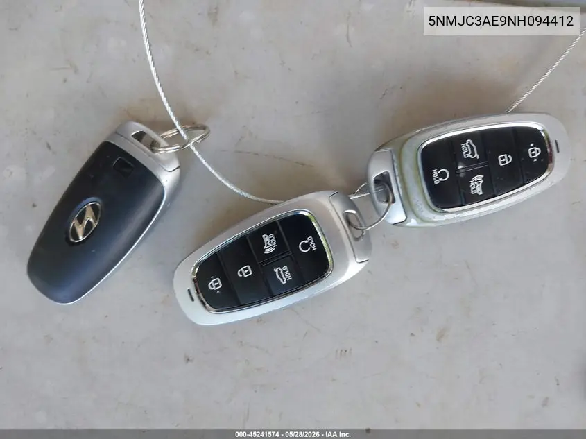 2022 Hyundai Tucson Sel VIN: 5NMJC3AE9NH094412 Lot: 45241574