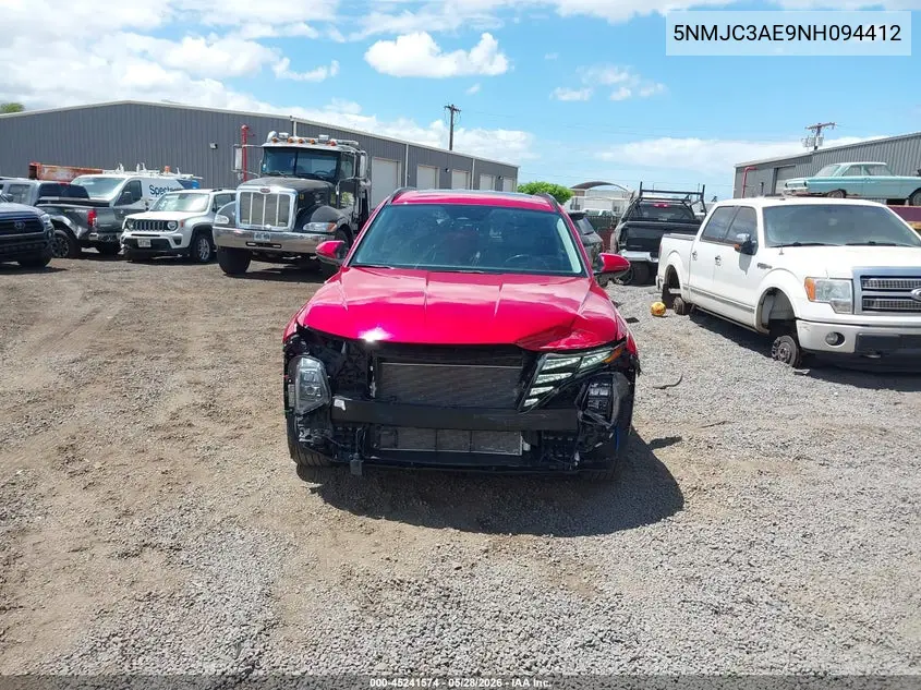 2022 Hyundai Tucson Sel VIN: 5NMJC3AE9NH094412 Lot: 45241574